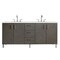James Martin Vanities Metropolitan 72in Double Vanity, Silver Oak w/ 3 CM Eternal Jasmine Pearl Quartz Top 850-V72-SOK-3EJP - alternate 1